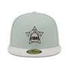 New Era Mens Hollywood Stars Hometown Roots 59Fifty Fitted Hat 60355820 Evergreens Satin, Grey Undervisor