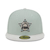 New Era Mens ML Hollywood Stars Hometown Roots 59Fifty Fitted Hat 60355820 Evergreens Satin, Grey Undervisor