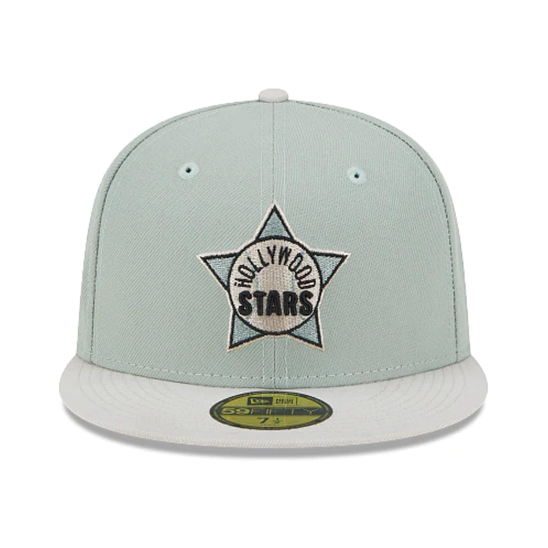 New Era Mens ML Hollywood Stars Hometown Roots 59Fifty Fitted Hat 60355820 Evergreens Satin, Grey Undervisor