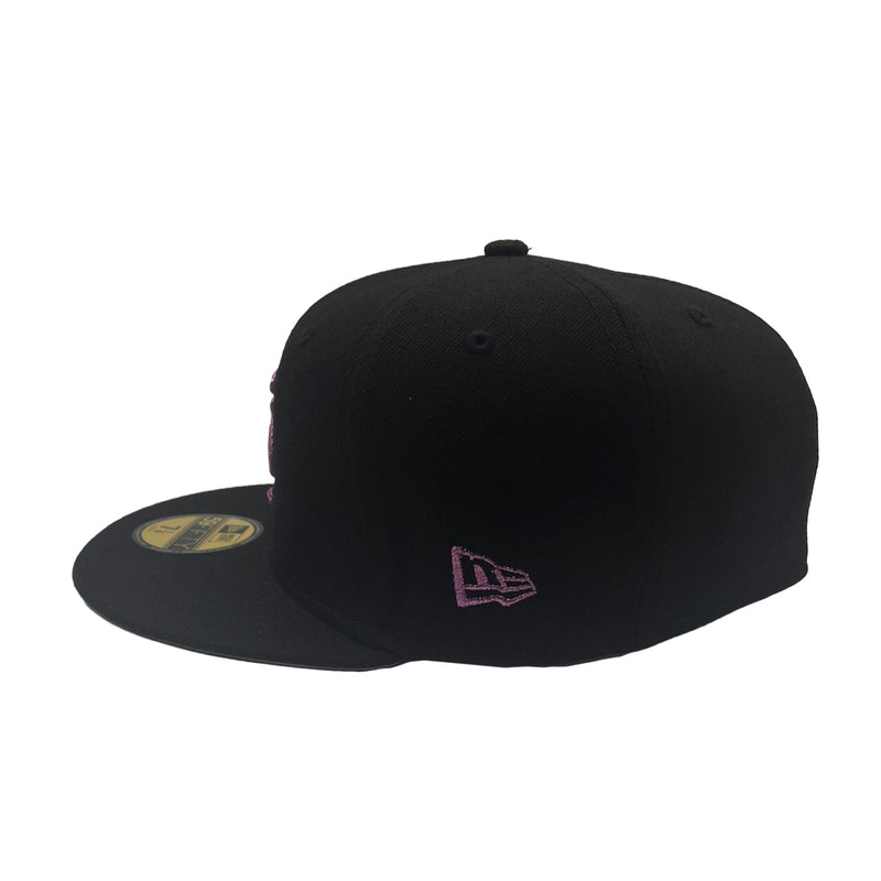 New Era Mens MLB Detroit Tigers Metallic Pop 59Fifty Fitted Hat 60355827 Black, Purple Undervisor