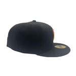 New Era Mens MLB Chicago White Sox Metallic Pop 59Fifty Fitted Hat 60355831 Black, Orange Undervisor