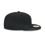New Era Mens MLB Arizona Diamondbacks Metallic Pop 59Fifty Fitted Hat 60355832 Black, Green Undervisor