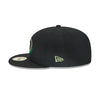 New Era Mens MLB Arizona Diamondbacks Metallic Pop 59Fifty Fitted Hat 60355832 Black, Green Undervisor