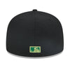 New Era Mens MLB Arizona Diamondbacks Metallic Pop 59Fifty Fitted Hat 60355832 Black, Green Undervisor