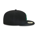 New Era Mens MLB Baltimore Orioles Metallic Pop 59Fifty Fitted Hat 60355834 Black, Green Undervisor