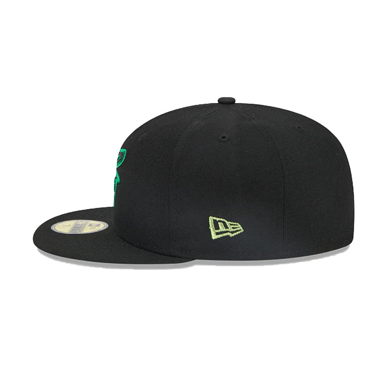 New Era Mens MLB Baltimore Orioles Metallic Pop 59Fifty Fitted Hat 60355834 Black, Green Undervisor