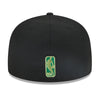 New Era Mens NBA Chicago Bulls Metallic Pop 59Fifty Fitted Hat 60355840 Black, Green Undervisor