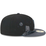 New Era Mens MLB Oakland Athletics Planetary 59Fifty Fitted Hat 60355878 Black, Grey Undervisor