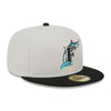 New Era Mens MLB Florida Marlins World Class 59Fifty Fitted Hat 60355958 Beige/Black, Grey Undervisor