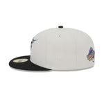 New Era Mens MLB Florida Marlins World Class 59Fifty Fitted Hat 60355958 Beige/Black, Grey Undervisor