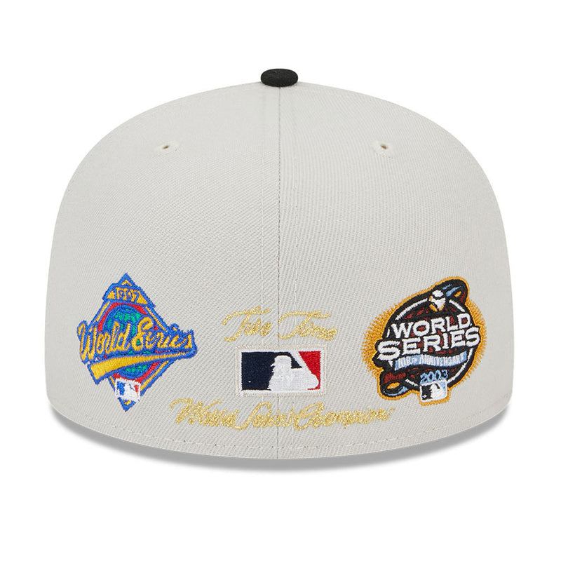 New Era Mens MLB Florida Marlins World Class 59Fifty Fitted Hat 60355958 Beige/Black, Grey Undervisor