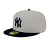New Era Mens MLB New York Yankees World Class 59Fifty Fitted Hat 60355961 Beige/Navy, Grey Undervisor