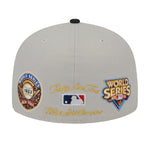 New Era Mens MLB New York Yankees World Class 59Fifty Fitted Hat 60355961 Beige/Navy, Grey Undervisor
