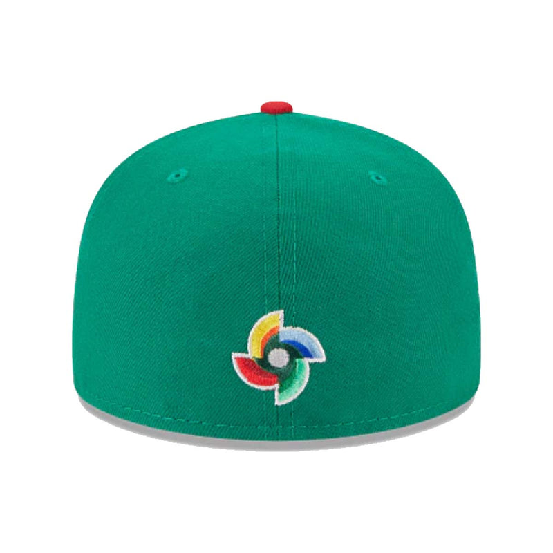 New Era Mens Mexico 2023 World Baseball Classic 59Fifty Fitted Hat 60358232 Green/Red, Grey Undervisor