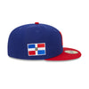 New Era Mens Dominican Republic 2023 World Baseball Classic 59Fifty Fitted Hat 60358249 Navy/Red, Grey Undervisor