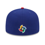 New Era Mens Dominican Republic 2023 World Baseball Classic 59Fifty Fitted Hat 60358249 Navy/Red, Grey Undervisor