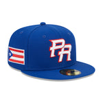 New Era Mens Puerto Rico 2023 World Baseball Classic 59Fifty Fitted Hat 60358250 Royal Blue, Grey Undervisor