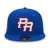 New Era Mens Puerto Rico 2023 World Baseball Classic 59Fifty Fitted Hat 60358250 Royal Blue, Grey Undervisor