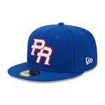 New Era Mens Puerto Rico 2023 World Baseball Classic 59Fifty Fitted Hat 60358250 Royal Blue, Grey Undervisor