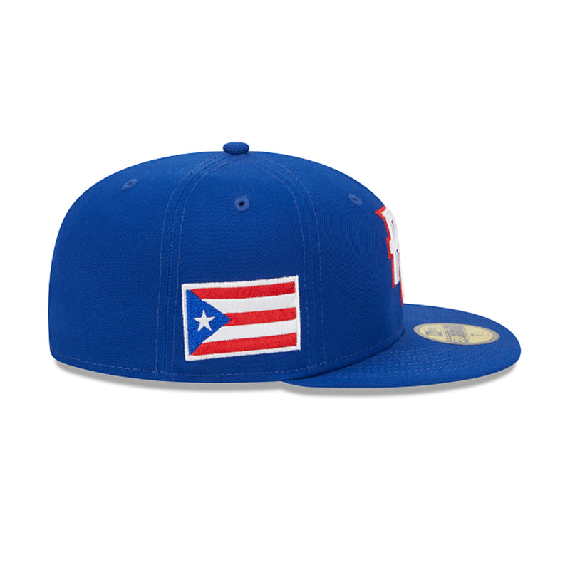 New Era Mens Puerto Rico 2023 World Baseball Classic 59Fifty Fitted Hat 60358250 Royal Blue, Grey Undervisor