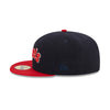 New Era Mens MLB California Angels Retro Script 59Fifty Fitted Hat 60417766 Navy/Red, Green Undervisor