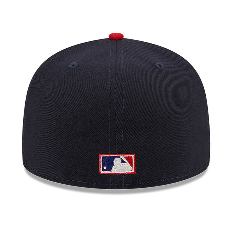 New Era Mens MLB California Angels Retro Script 59Fifty Fitted Hat 60417766 Navy/Red, Green Undervisor