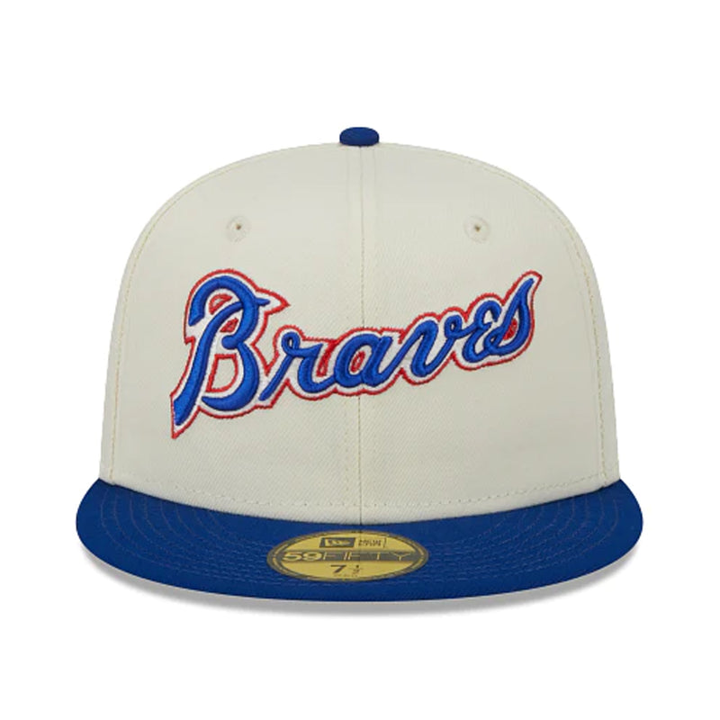 New Era Unisex MLB Atlanta Braves Retro Script 59Fifty Fitted Hat