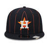 New Era Mens MLB Houston Astros Pinstripe 9Fifty Snapback Hat 60417909 Navy, Green Undervisor