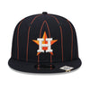 New Era Unisex MLB Houston Astros Pinstripe 9Fifty Snapback Hat 60417909 Navy, Green Undervisor