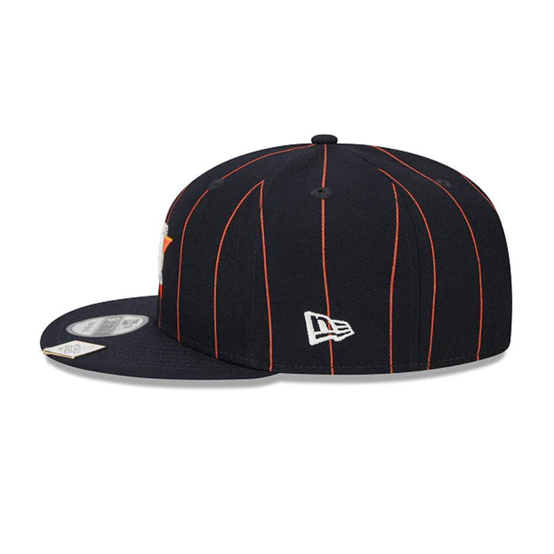 New Era Mens MLB Houston Astros Pinstripe 9Fifty Snapback Hat 60417909 Navy, Green Undervisor
