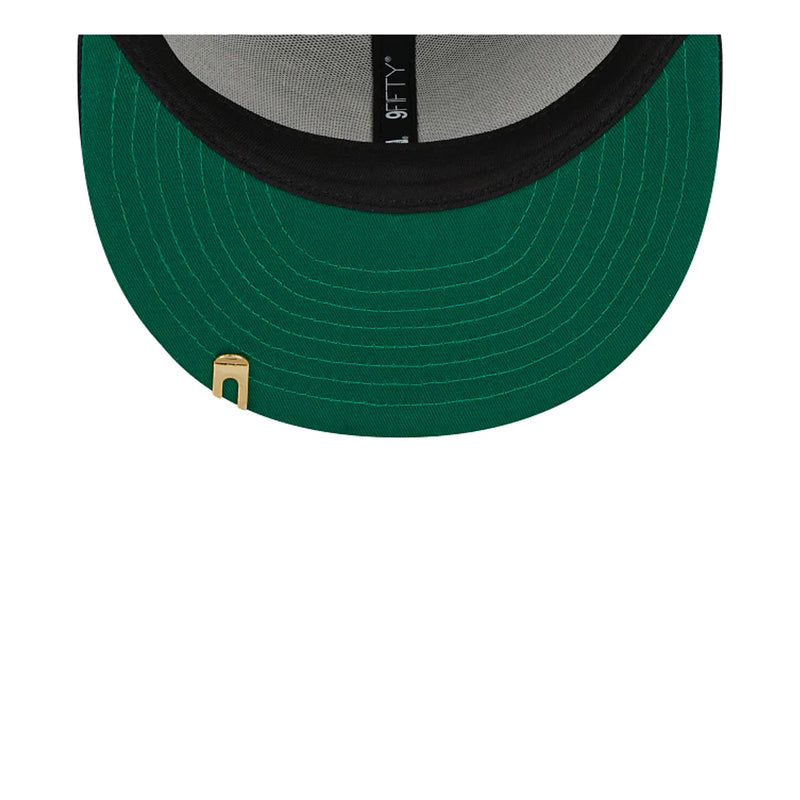 New Era Mens MLB Houston Astros Pinstripe 9Fifty Snapback Hat 60417909 Navy, Green Undervisor