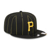 New Era Unisex MLB Pittsburgh Pirates Pinstripe 9Fifty Snapback Hat 60417911 Black, Green Undervisor