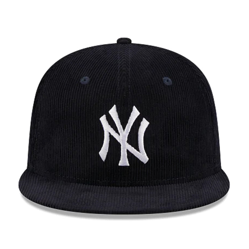 New Era Unisex MLB New York Yankees Throwback Corduroy World Series 59Fifty Fitted Hat 60426678 Blue, Grey Undervisor