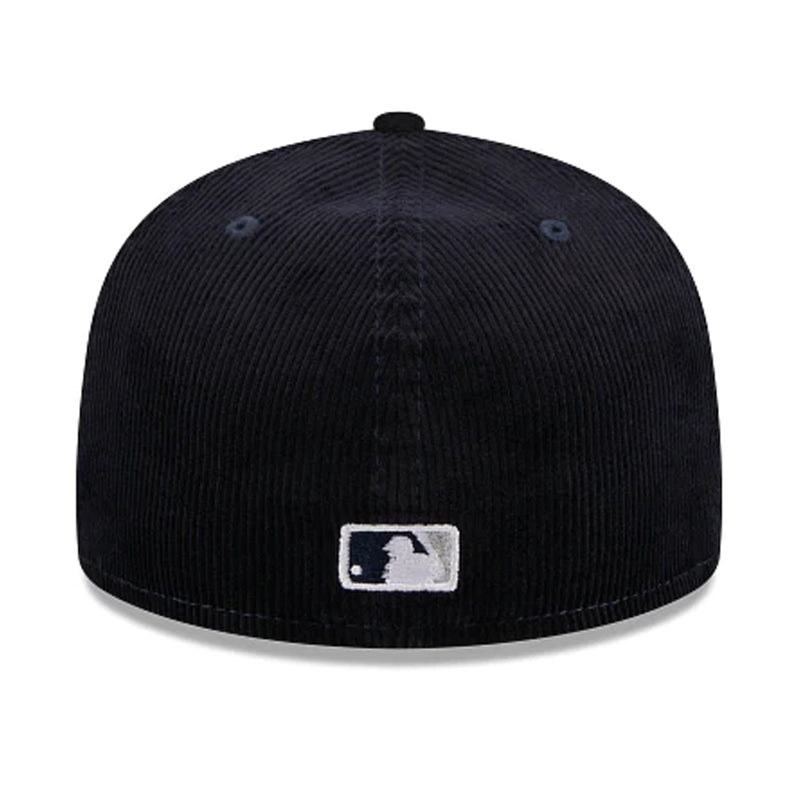 New Era Unisex MLB New York Yankees Throwback Corduroy World Series 59Fifty Fitted Hat 60426678 Blue, Grey Undervisor