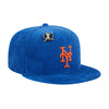 New Era Mens MLB New York Mets Letterman Pin 59Fifty Fitted Hat 60487137 Royal Blue, Grey Undervisor