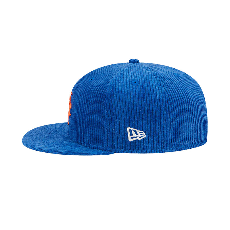New Era Mens MLB New York Mets Letterman Pin 59Fifty Fitted Hat 60487137 Royal Blue, Grey Undervisor