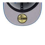New Era Mens MLB New York Mets Letterman Pin 59Fifty Fitted Hat 60487137 Royal Blue, Grey Undervisor