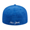 New Era Mens MLB New York Mets Letterman Pin 59Fifty Fitted Hat 60487137 Royal Blue, Grey Undervisor