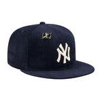 New Era Unisex MLB New York Yankees Letterman Pin 59Fifty Fitted Hat 60487159 Navy, Grey Undervisor