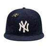 New Era Unisex MLB New York Yankees Letterman Pin 59Fifty Fitted Hat 60487159 Navy, Grey Undervisor