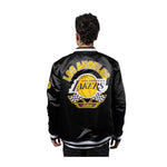 New Era Mens NBA Los Angeles Lakers 2024 Rally Drive Satin Jacket 60491858 Black/White