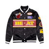 New Era Mens NBA Miami Heat 2024 Rally Drive Satin Jacket 60491859 Black/White