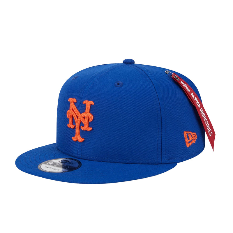 New Era Mens MLB Alpha Industries New York Mets Royal 9Fifty Snapback Hat 60540224 Blue