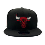 New Era Mens NBA Alpha Industries Chicago Bulls 9Fifty Snapback Hat 60540282 Black/Red