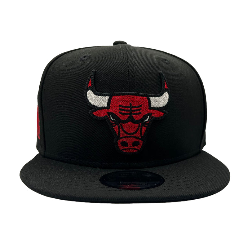 New Era Mens NBA Alpha Industries Chicago Bulls 9Fifty Snapback Hat 60540282 Black/Red
