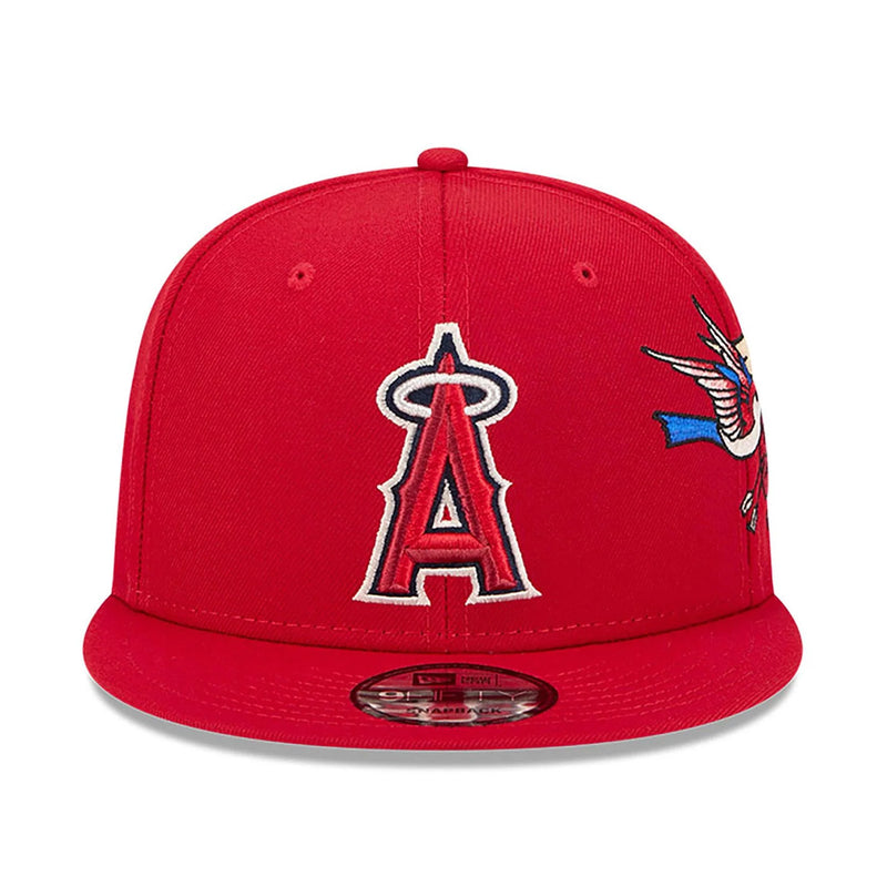 New Era Mens MLB Los Angeles Angels City Art 9Fifty Snapback Hat 60573262 Red, Grey Undervisor
