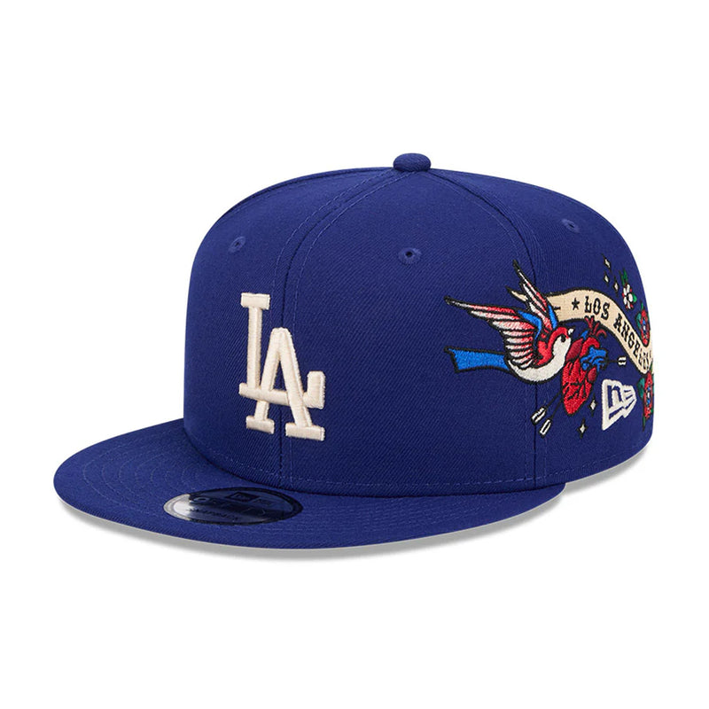 New Era Mens MLB Los Angeles Dodgers City Art 9Fifty Snapback Hat 60573270 Blue, Grey Undervisor