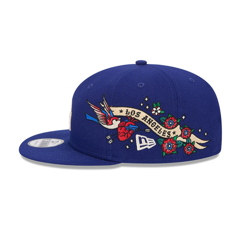 New Era Mens MLB Los Angeles Dodgers City Art 9Fifty Snapback Hat 60573270 Blue, Grey Undervisor