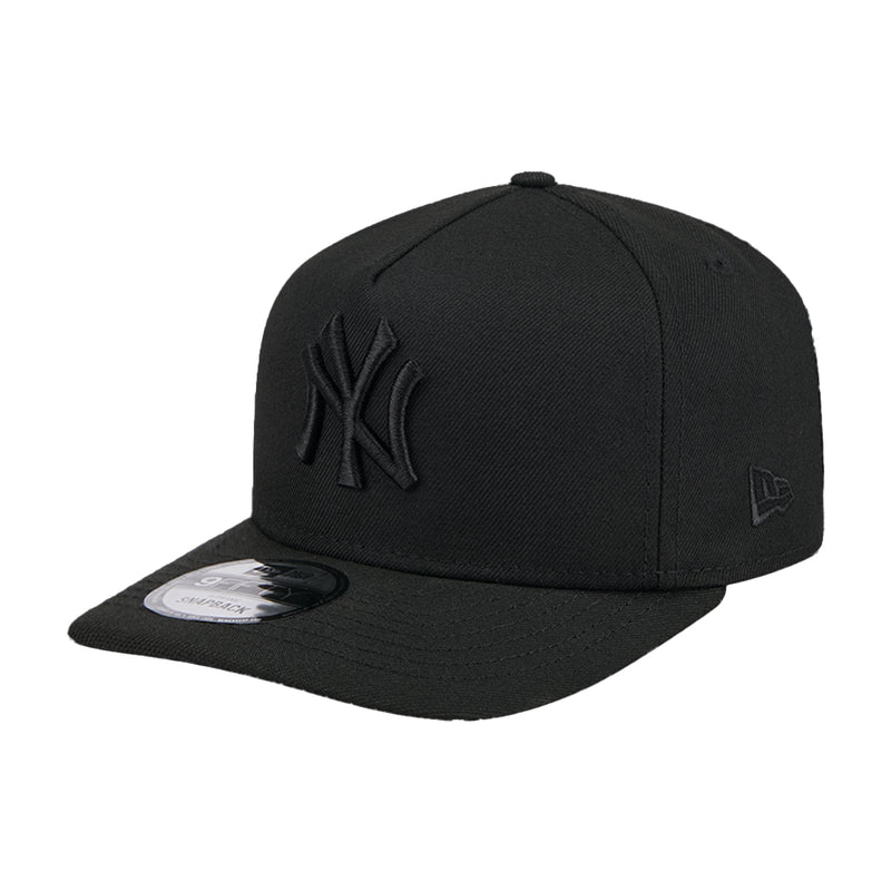 New Era Unisex New York Yankees A-Frame 9Fifty Snapback Hat 60587152 Black, Grey Undervisor