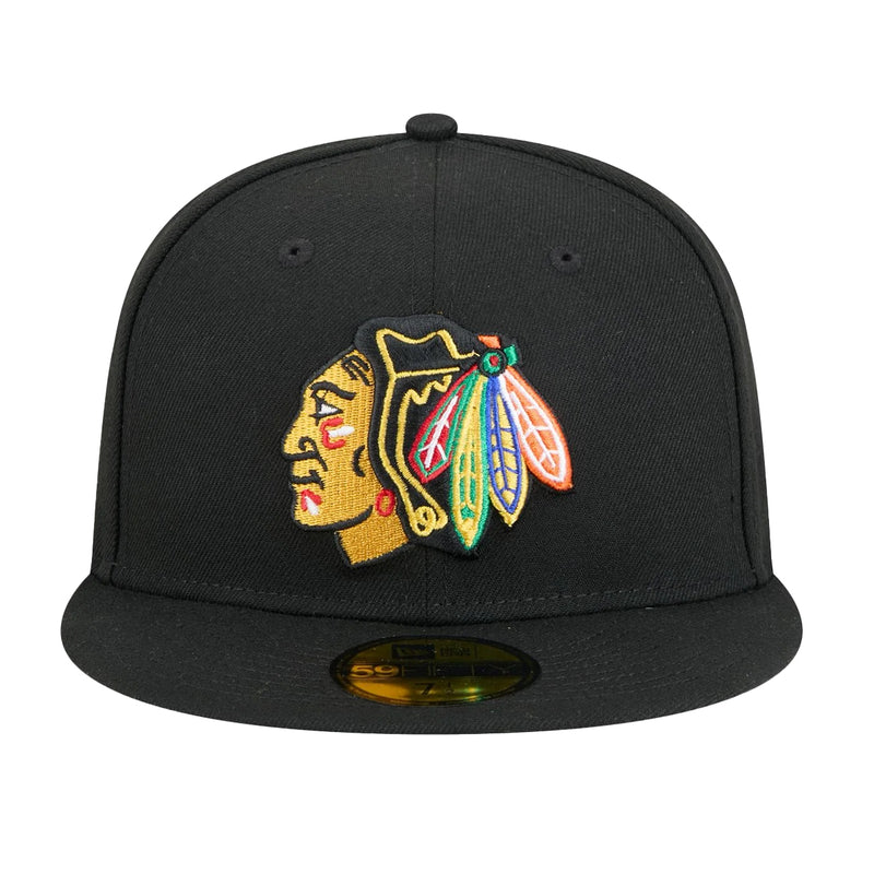 New Era Mens NHL Chicago Blackhawks Team 59Fifty Hat 60646405 Black
